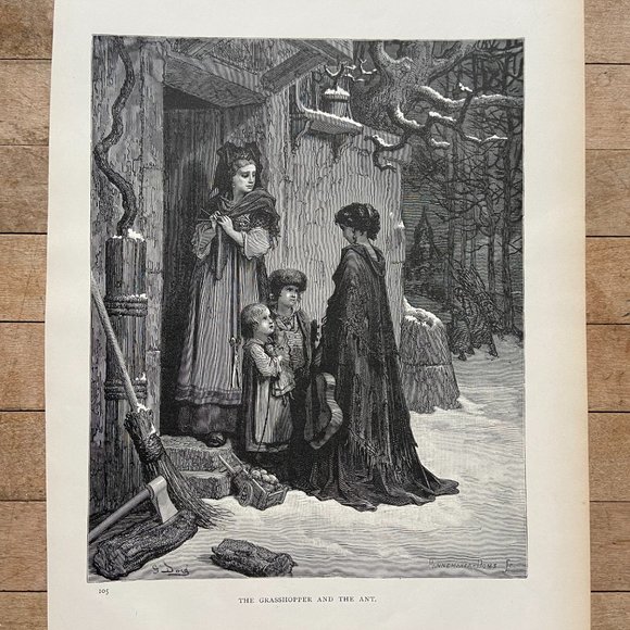 Gustave Dore, Antique Print, Woodcut Engraving - Picture 1 of 3